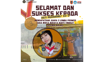 Juara 3 Lomba Promosi Saka Widya Budaya Bakti Tingkat Provinsi