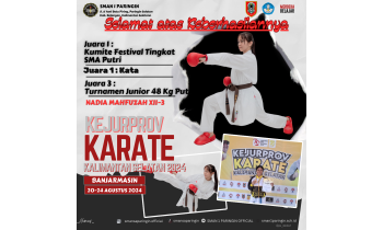 Juara 1 Kumite Festival Tingkat SMA Putri