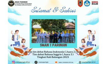 SMAN 1 Paringin Torehkan Prestasi di Lomba Debat Indonesia Tingkat Kabupaten Balangan 2025