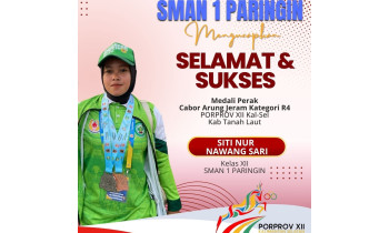 SISWA SMAN 1 PARINGIN RAIH MEDALI PERUNGGU DAN PERAK CABOR ARUNG JERAM DI PORPROV XII KALSEL