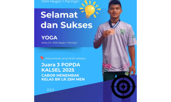 Siswa SMAN 1 Paringin Raih Juara 3 POPDA Kalsel 2025 di Cabang Menembak