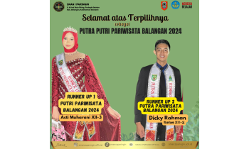RUNNER UP 1 & RUNNER UP II Putra Putri Pariwisata Kabupaten Balangan 2024