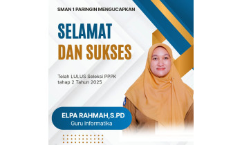 Selamat dan Sukses: Elpa Rahmah, S.Pd Lulus Seleksi PPPK Tahap 2 Tahun 2025