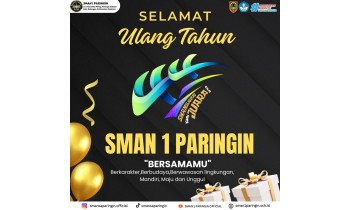 Selamat Ulang Tahun SMAN 1 Paringin tercinta yang ke-44 Tahun