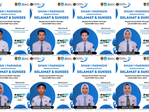 Siswa SMAN 1 Paringin Lulus SNBP 2026, Ukir Prestasi ke Berb
