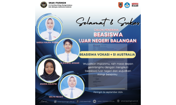 Empat siswa penerima Beasiswa Vokasi SI Australia