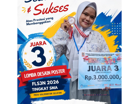 Juara III Lomba Desain Poster FLS3N 2026 Tingkat Provinsi Ka